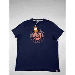 Roland Garros Paris RG Logo T Shirt XXL Navy NWT Official